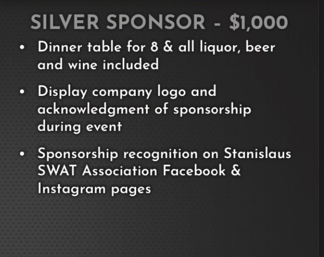 Silver Sponsor table